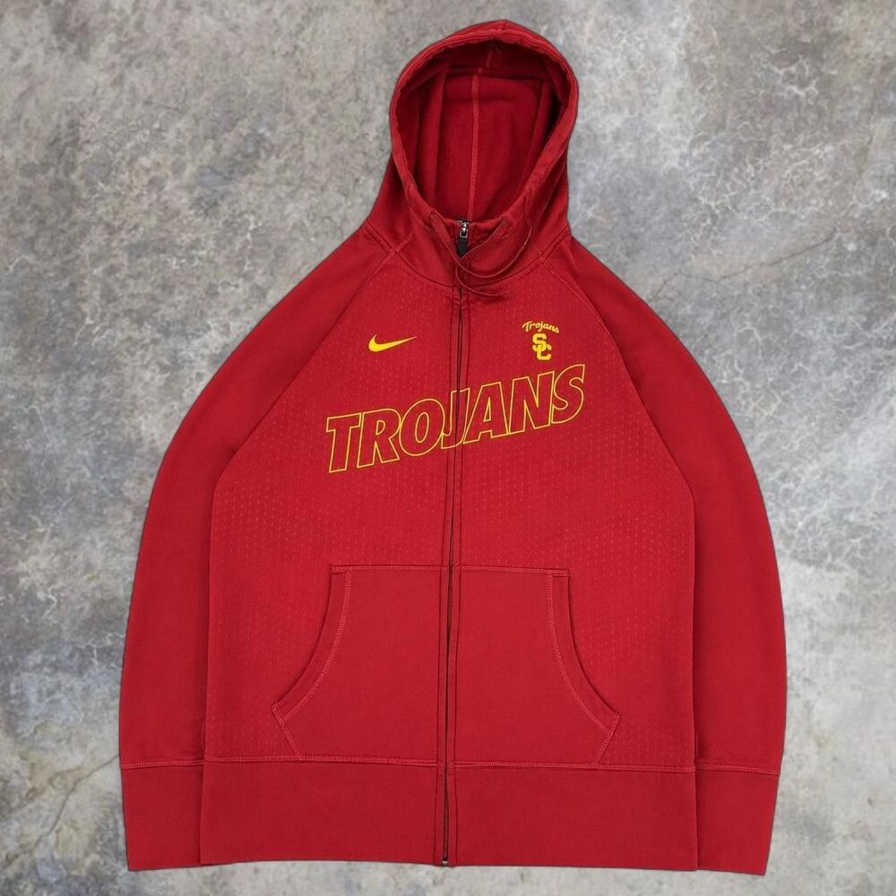 Nike USC Trojans Therma Fit Hoodie Women's Medium Red Pullover College